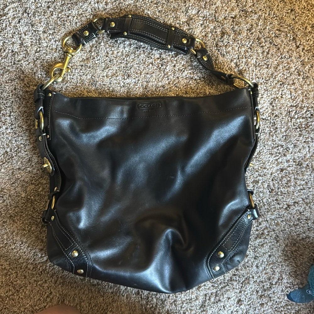 Coach Carly Hobo vintage 1941 genuine leather shoulder handbag purse